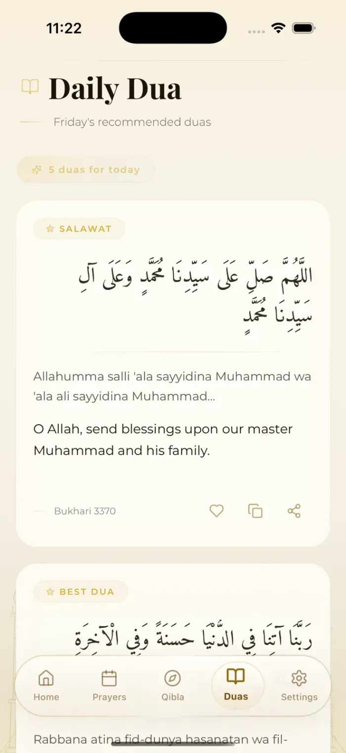 Iqama — Duas & Tasbih