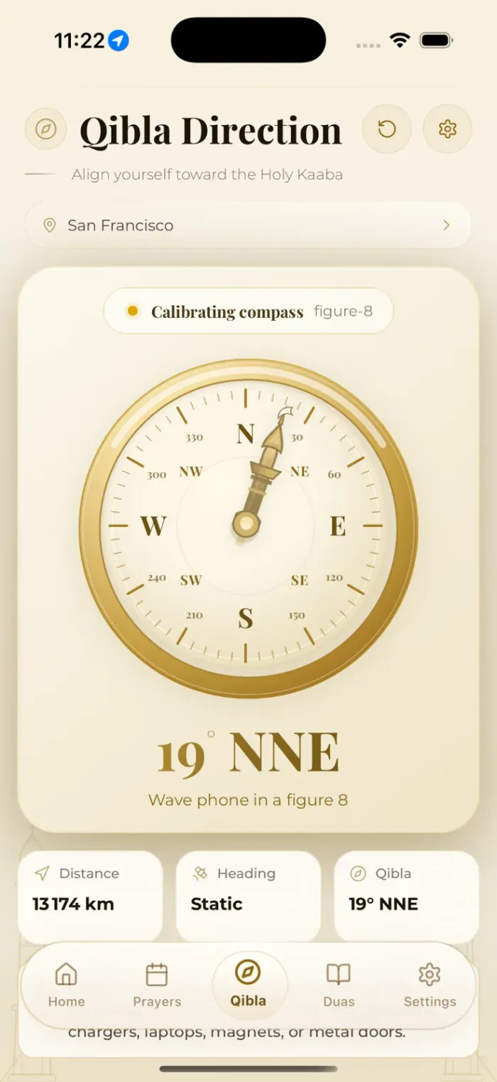 Iqama — Qibla Compass